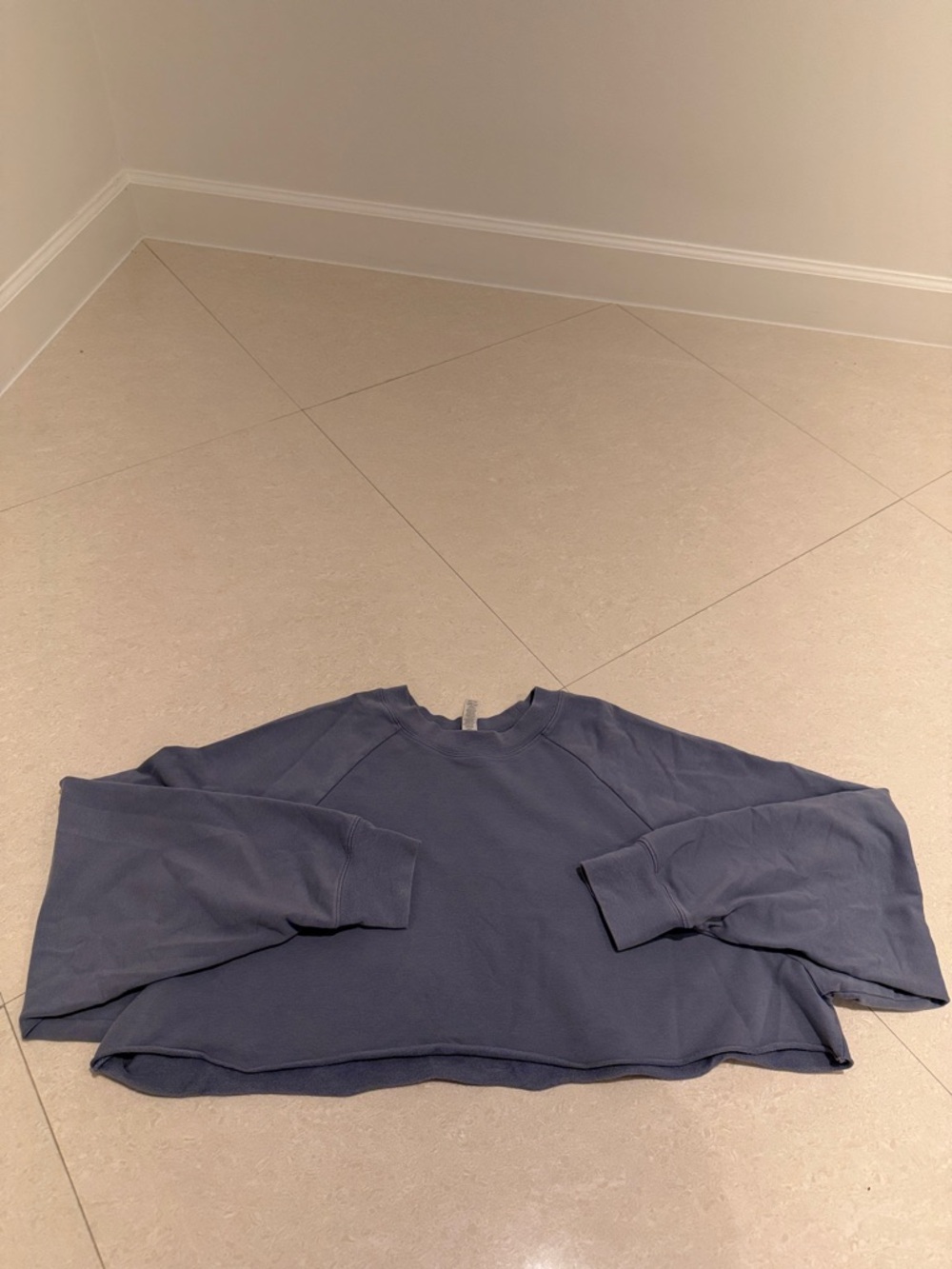 Alo Cropped Crewneck Sweatshirt - Medium